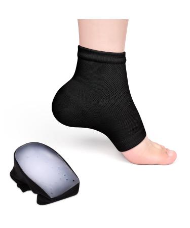 BOXOB Height Increase Socks Comfortable Height Increase Insoles Height Max Socks Invisible Shoe Lift Heel Pads Height Booster Socks for Women Men (Black)
