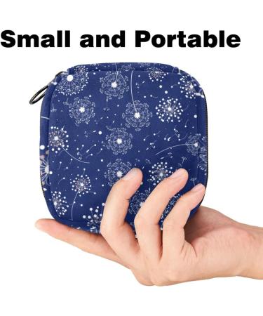 Buy Aesthetic Dark Blue Storage Bags for Women's Bandages Menstrual Pads & Tampons | Portable & Stylish Holder for School & Office - Buy Online on GoSupps.com