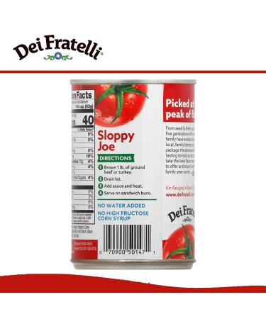 Dei Fratelli Sloppy Joe Sauce 15oz - 6 Pack | All-Natural Vine-Ripened Tomatoes | Non-GMO & Gluten-Free - Buy Online on GoSupps.com