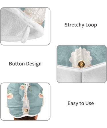 Shop Cute Floral Sheep Hair Towel 2 Pack - Super Absorbent Quick Dry Hair Turbans for Women & Girls - Buy Online on GoSupps.com