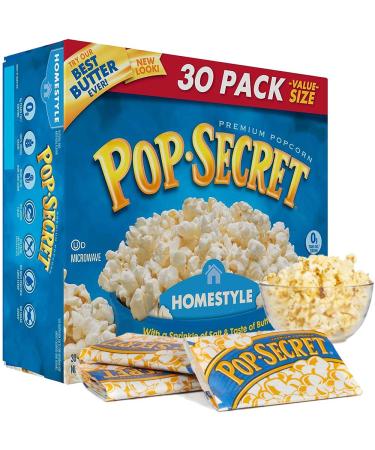 Pop Secret Homestyle Premium Microwave Popcorn 30 Pack Value Box