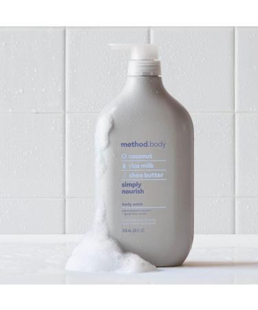Method Simply Nourish Body Wash Relaxing Shower Gel and Body Soap Formulated with Coconut Rice Milk and Shea Butter 828 ml CLEANING - Buy Online on GoSupps.com
