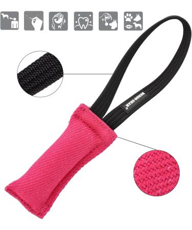 Dingo Gear Cotton Nylon Bite Sausage for Dog Training | IGP IPO Obedience & Protection | 15x5 cm Pink (S00307) - Buy Online on GoSupps.com