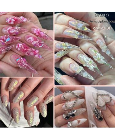 3D Nail Gel - No-Wipe 3D Beauty Care Products 15ml Adhesive Glue for Nail Art and Rhinestones | For Beginners Professionals Rhinestone Salon Party Holiday Wedding Birthday - Buy Online on GoSupps.com