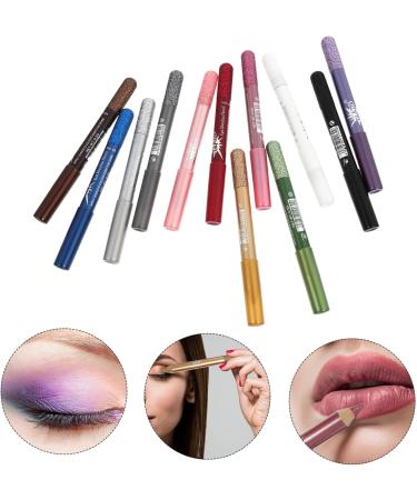 Housoutil Glitter Eyeshadow Pens 24 Pcs Pearlescent Eyeshadow Pencil Eyeshadow Stick Red Eyeliner Makeup Pen Sequins Lasting Girl 12.5X0.5cmx2pcs Assorted Colorx2pcs - Buy Online on GoSupps.com