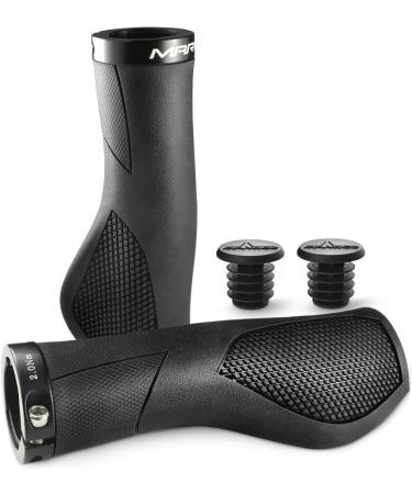 MARQUE Ergo Bike Handlebar Grips - Non-Slip, Ergonomic Design for Mountain, E-Bike, Hybrid, City Commuter Bikes - Black - Buy Online on GoSupps.com