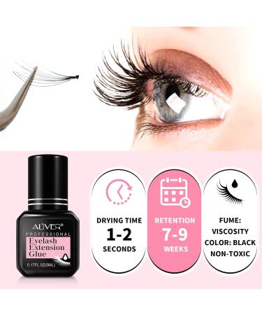 Uocasi Super Strong Hold False Eyelash Glue 2 Pack of Eyelash Extension Glue Professional Individual Lash Glue Bond and Seal Lash Glue Fast Drying Time 1-2s Long-lsting Retention 7-9 Weeks 2 x 5ML FB32340(x2) - Buy Online on GoSupps.com