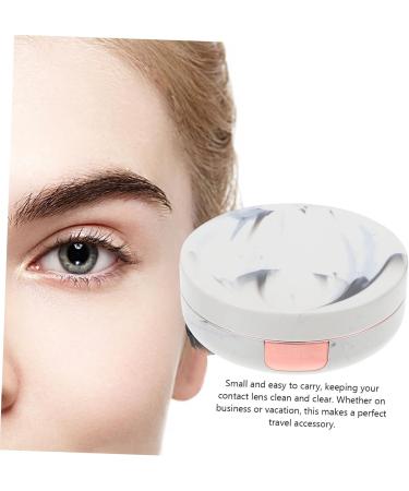 Healeved Contact Lens Container Set - Travel Case with Mirror Marble Design | Eye Contact Holder for Safe Storage - Ideal for International Shipping - Buy Online on GoSupps.com