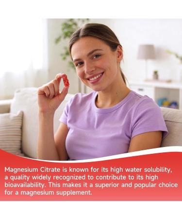 Magnesium Citrate Gummies High Absorption Magnesium Gummies for Adults Magnesium Supplement for Relaxation Vegan Sugar-Free Strawberry Flavor 60 Count - Buy Online on GoSupps.com