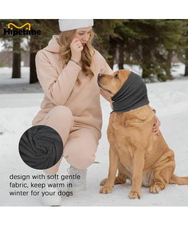Cozy Dog Scarf & Earmuffs - Warm Neck & Ear Comfort for Pets | Calming Hoodies in Gray - International Shipping - Buy Online on GoSupps.com