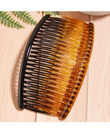4pcs Large Plastic Hair Clips with Teeth - French Hair Comb for Women, Coffee Black Hair Accessories for Thick and Fine Hair - Buy Online on GoSupps.com