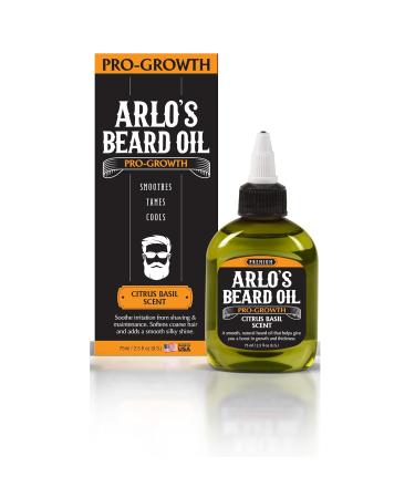 Arlo's Pro Growth Beard Oil - Citrus Basil 2.5 oz | Boost Beard Hair Growth - Buy Online on GoSupps.com