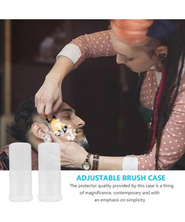 Beavorty Makeup Brush & Shaving Brush Set - 2PC Travel Stand Adjustable Holder Plastic Tube for Perfect Grooming - Buy Online on GoSupps.com