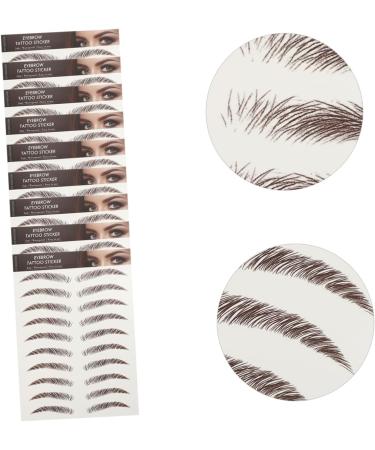 FOMIYES 72 Sheets eyebrow stickers makeup stickers Eyebrow Tool Temporary Brow Tattoos 3d hair - Buy Online on GoSupps.com
