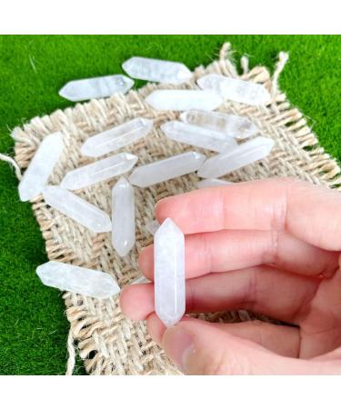 Clear Quartz Crystal Points Bulk Stones - Natural Healing Gemstones 10 Pcs White - Buy Online on GoSupps.com
