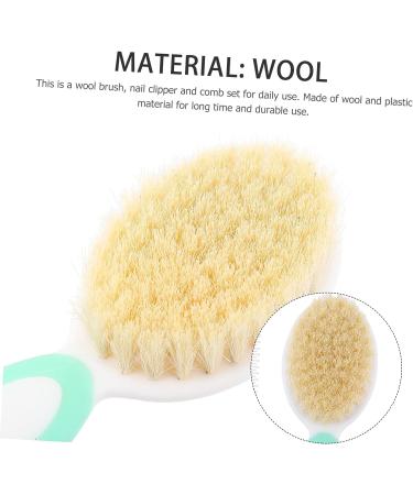 Toyvian 6 Pcs Baby Brush Set | Scalp Massager, Silicone Scrubber, Hair Cleansing Brush | Kids Wool Hair Brush, Hair Comb | Toddler Abs Light Green x3pcs, Medium x3pcs - Buy Online on GoSupps.com