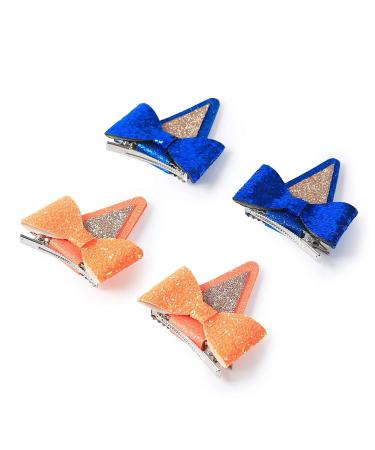 Blue Dog Ears Hair Clips for Toddler Girls & Adults - 2PCS Glitter Bow Barrettes for Halloween Costume & Birthday Party - Bluey Supplies - Buy Online on GoSupps.com