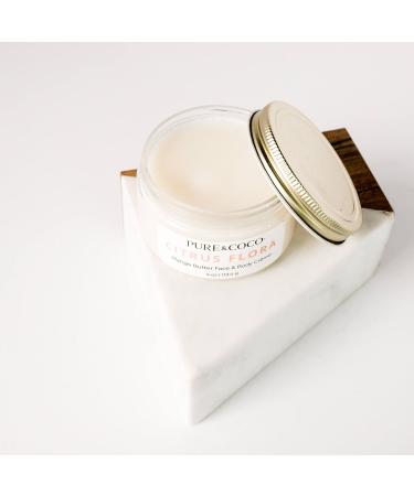 PURE & COCO: Citrus Flora Face Moisturizer for Women's Dry Face Cream Skin Care Facial Moisturizer Body Lotion for Dry Skin Night Cream for Face Anti Aging Face Cream 4 oz jar - Buy Online on GoSupps.com