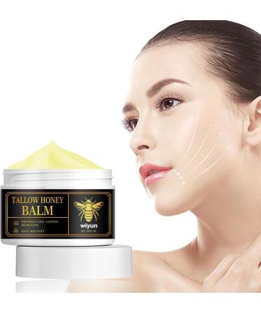 Organic Grass Fed Beef Tallow Balm with Raw Honey - Moisturizing Cream for Soft & Smooth Skin - All Natural Handmade Moisturizer (1) - Buy Online on GoSupps.com