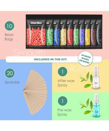 Coarse Hair Removal Kit: 2.2 lb. Hard Wax Beads - 10 Pack Depilatory Wax Beans for Face, Eyebrow, Body - Includes Spatulas - Ideal for Any Wax Warmer - Buy Online on GoSupps.com