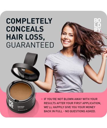 BOLDIFY Hairline Powder (Dark Brown) - Root Touch Up & Hair Loss Concealer for Thinning Hair - Stain-Proof Formula - Hair Toppers for Women & Men - Buy Online on GoSupps.com