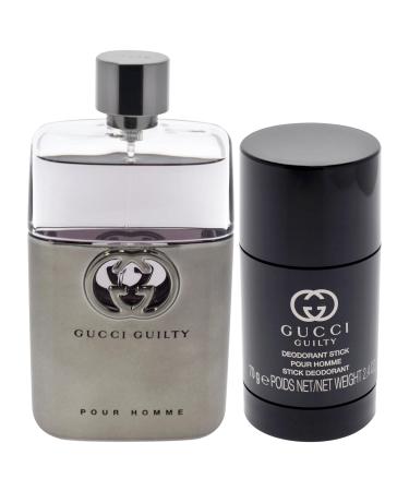Gucci Guilty for Men - 2 Pc Gift Set 3oz EDT Spray 2.4oz Deodorant Stick - Buy Online on GoSupps.com