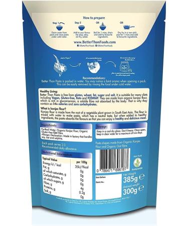 Better Than Pasta Spaghetti Zero Carbohydrate | Made from Organic Konjac Flour | Keto Paleo Diet and Vegan | Zero Sugar and Low Calorie (6) - Buy Online on GoSupps.com