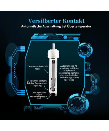 ESOES 50W Adjustable Stainless Steel Aquarium Heater - 304 Heating Element for Fish Tanks (18-34 220V) - Buy Online on GoSupps.com