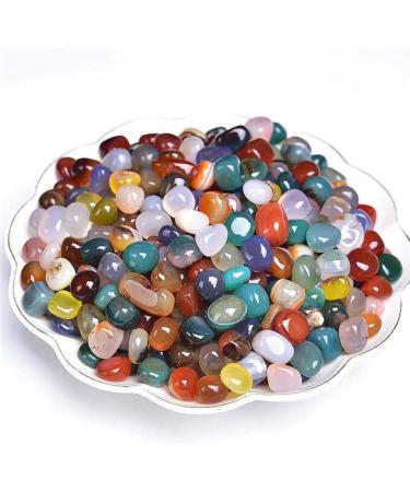 Natural Crystal Rough 50g/200g Natural Colorful Granular Agate Crystal Stone Degaussing Home Decor Garden Flowerpot Decoration Fish Tank Decor 1pack(50g) Light Grey - Buy Online on GoSupps.com