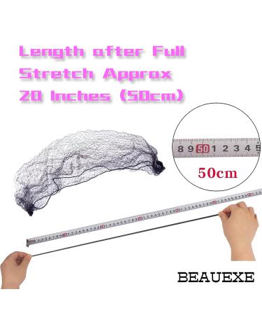 BEAUEXE Black Hairnets 30 PCS - Invisible Elastic Edge Mesh for Women - Perfect for Bun, Ballet, Kitchen, and Food Service - Buy Online on GoSupps.com