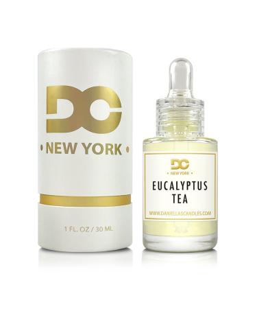 Daniella's Candles Eucalyptus Tea Scent Oil Premium Grade Fragrance Oil for Aroma Diffuser Bath and Body Products Incense Soap Candle Making Long Lasting Stress Relief - 1 fl.oz/ 30ml Eucalyptus Tea 1 Fl Oz (Pack of 1)