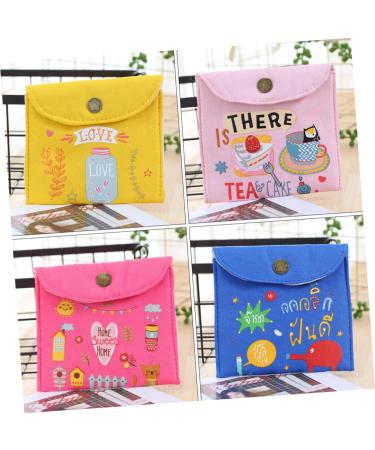 Buy Healeeved 6 STK Canvas Storage Bags for Women's Tampons - Mini Zipper Travel Wallets in Blue & Yellow - Perfect for Menstrual Bandages Ideal Change Bags - Buy Online on GoSupps.com