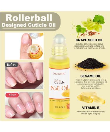 Gel Nail Polish Remover Set 2pcs + Roller Ball Cuticle Oil for Healthy Nails | International Shipping Available - Buy Online on GoSupps.com