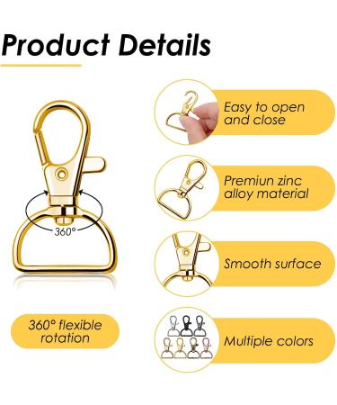 Swivel Clasp Hooks  Anezus 80Pcs Key Chain Clip Hooks  D Ring Clip Lanyard Hardware for Keychain Making  Lanyard Making  Purse Hardware  DIY Craft (3/4 Inside Width) Multicolors 3/4 inch - Buy Online on GoSupps.com
