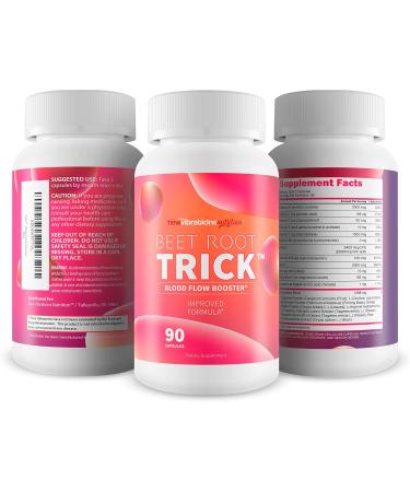 Beet Root Trick - Our Best High Pressure Pills for Advanced Blood Flow - Natural Nitric Oxide Vasodilator Formula - Vitamin Blood Flow Vein Circulation Supplement - Circulation and Vein Supplements - Buy Online on GoSupps.com
