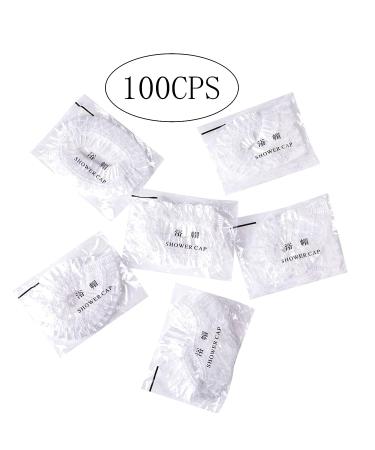 100 Disposable Waterproof Shower Caps - Elastic & Multi-purpose for Travel, Home, Hotel Use (Transparent) - Buy Online on GoSupps.com