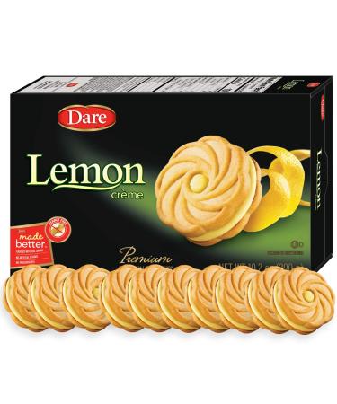 Dare Lemon Crème Cookies – Made Fresh with Real Lemon Filling and No Artificial Flavors, Peanut Free – 10.2 Ounces (Pack of 12) 10.2 Ounce (Pack of 12)