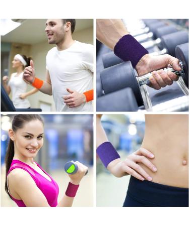 Bememo Cotton Welding Bands for Women & Men - Multi-Colored 12 Pieces - Perfect for Tennis Basketball Running & Gym Training - Buy Online on GoSupps.com