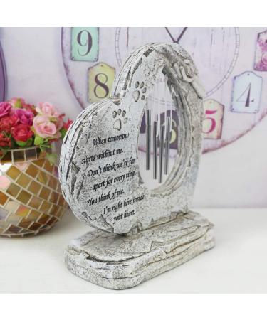 YLSMILE Heart Shaped Paw Print Pet Memorial Stone | Loss of Pet Gifts & Grave Marker for Dogs - Buy Online on GoSupps.com