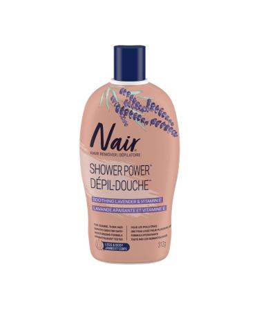 Nair Shower Power MAX Hair Remover for Coarse Hair on Legs & Body with Soothing Lavender and Vitamin E 312-g Coarse Hair (Lavender)