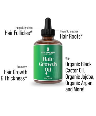 Hair Thickening and Moisturizing Serum Vegan Scalp Treatment Oil for Women Wild Black Castor Oil Unscented - 2 Oz - Buy Online on GoSupps.com