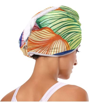 Colorful Butterfly Hair Towels 2 Pack | Super Absorbent Quick Dry Hair Turbans for Women & Girls - Buy Online on GoSupps.com