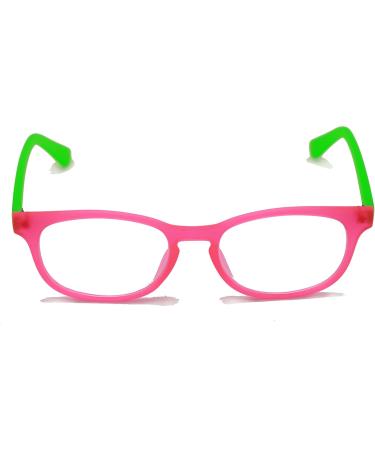 Shop V.W.E. Fun Neon Color Spherical Frame Readers - Matte Translucent Rubberized Finish - Pink/Green 1.25 - Stylish & Comfortable Reading Glasses for All - Buy Online on GoSupps.com