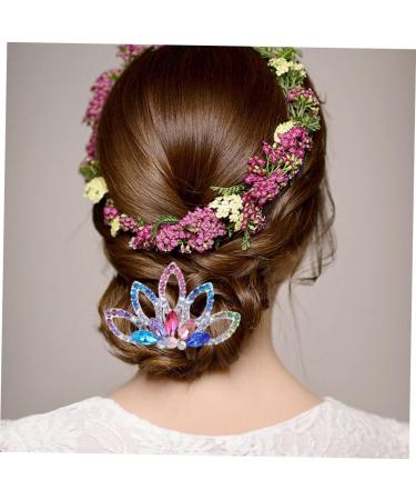 DOITOOL 1pc Prom Hair Clips Diamond Headpiece Hair Accessories for Women Prom Bridal Hair Comb Wedding Colored Hair Clips Barrettes for Women Princess Headwear Tiara Girl Women's Hair Ring - Buy Online on GoSupps.com