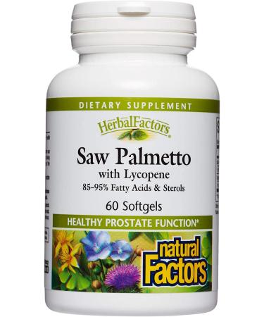 Natural Factors Saw Palmetto with Lycopene â€“ 60 Softgels for Prostate Health - Buy Online on GoSupps.com