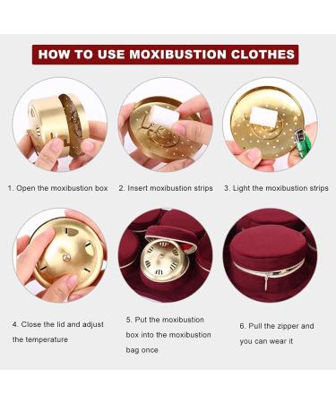 Shop Nichoy Smoke-Free Moxibus Cover - Red Velvet Acupuncture Massager with 18 Copper Boxes & Free Thermal Pads - Buy Online on GoSupps.com
