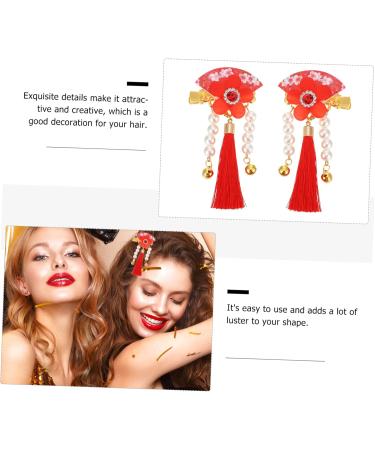 Beaupretty Tassel Hairpin 1 Pair Hair Accessories Flower Hair Accessories Billed Hair Clips Hair Clips Tassel Hairpins Tassel Hair Clip Antiquity Tassel Hair Clip Clip Hair Clamp - Buy Online on GoSupps.com