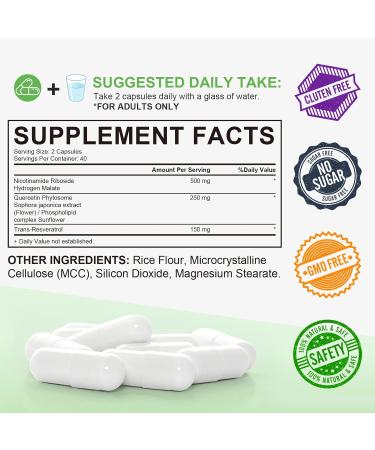  WeiWeiLa Nad+ Dietary Supplement Supports Anti-Aging and Improves Immunity 900mg Nad+ Resveratrol Dietary Supplement Nad+ for Cell Re - Buy Online on GoSupps.com