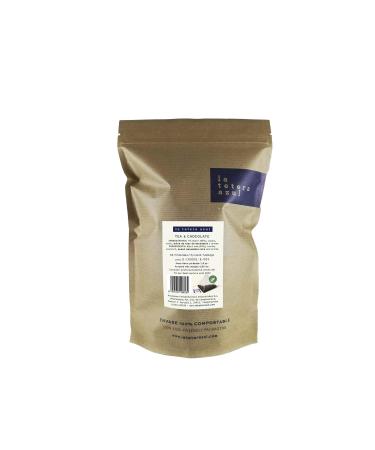 PHARMADUS LA TETERA AZUL Premium black tea with cocoa coconut and macadamia nuts Tea and chocolate Jar with 60 pyramids