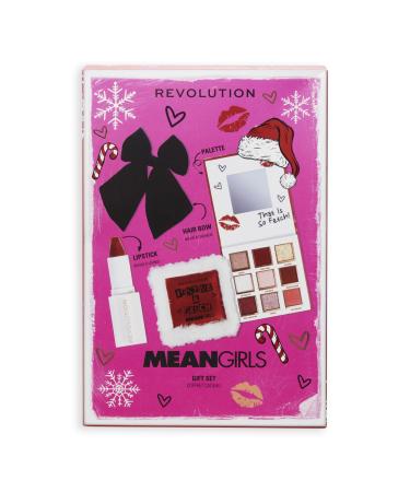 Revolution Beauty Mean Girls x Revolution Gift Set Eyeshadow Palette Holiday Gift Set with Matte Red Lipstick & Hair Bow Vegan & Cruelty-Free